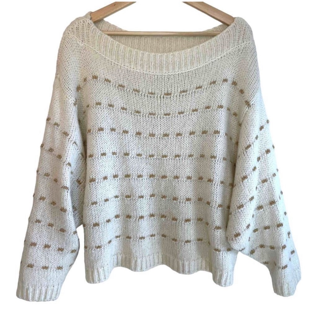 Nümph Metalic Strip 20% Wool Sweater